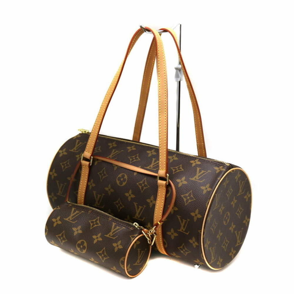 LOUIS VUITTON Papillon Handbag Monogram Canvas Brown LV